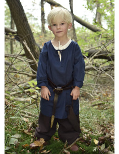 Middelalderlig barnetunika model Arn, blå