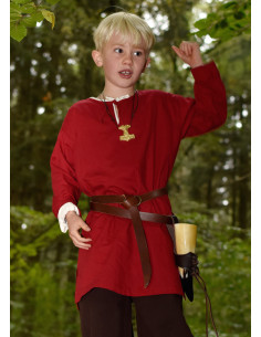 Túnica medieval de niño modelo Arn, rojo 2