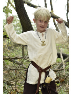 Túnica medieval de niño modelo Arn, blanco natural
