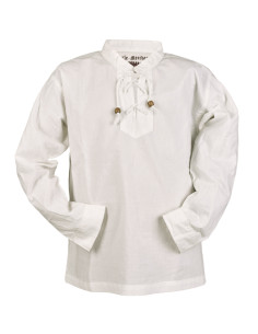 Camisa medieval blanco natural para niño, Colin 2