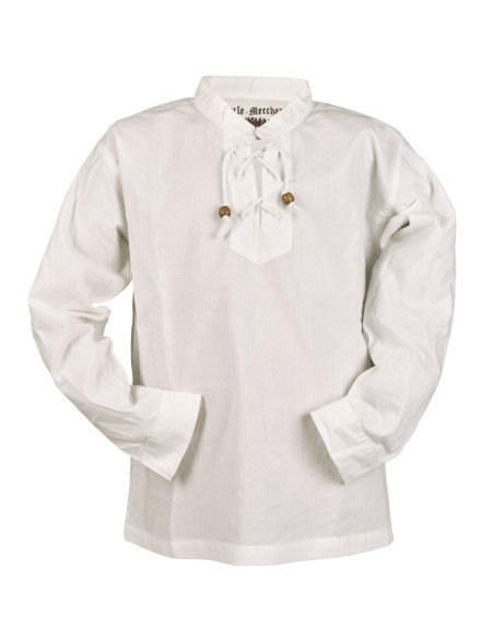 Camisa medieval blanco natural para...