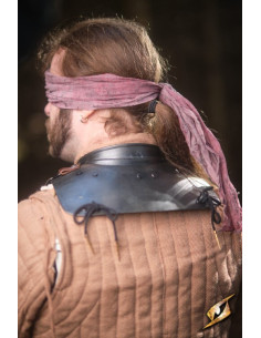Gorget in zwart stalen Captain-serie, Epic Armory 2