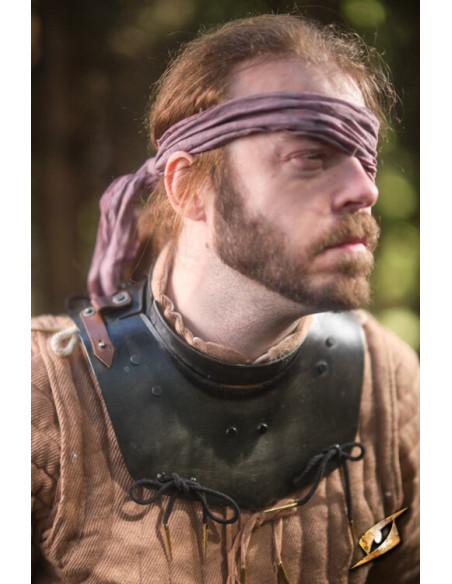 Gorget i sort stål Kaptajn serie,...