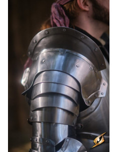 Epauletten in staalgrijze serie Epic Captain, Epic Armory