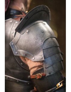 Epauletten in zwart staal Epic Captain-serie, Epic Armory 2