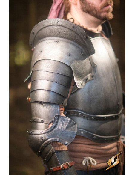 Epauletter i sort stål Epic Captain...