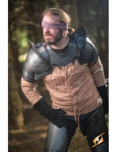 Epauletter i sort stål Epic Captain...