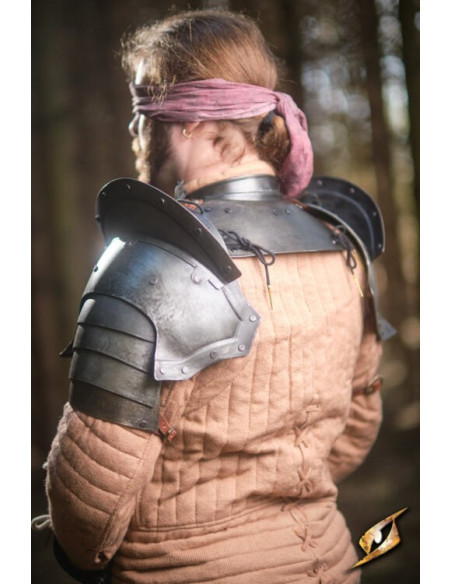 Epauletter i sort stål Epic Captain...