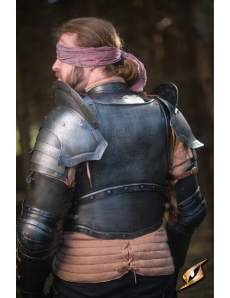 Epauletter i sort stål Epic Captain...