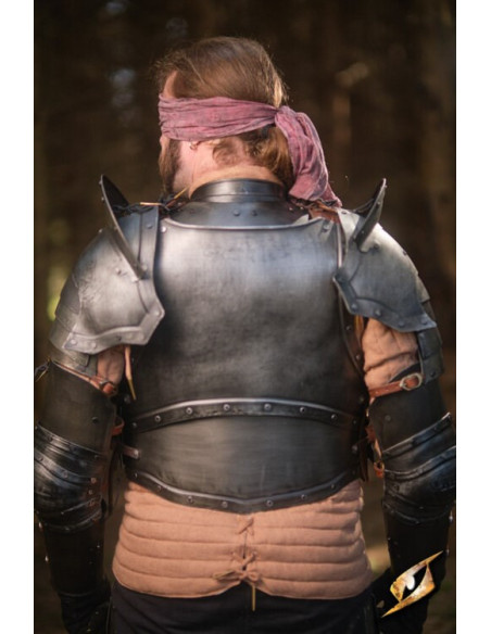 Epauletter i sort stål Epic Captain...