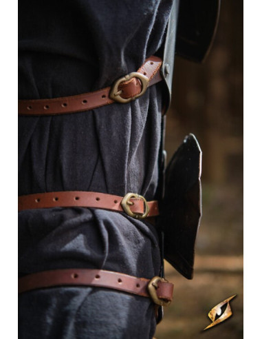 Beinschützer aus poliertem Stahl der Captain-Serie, Epic Armory