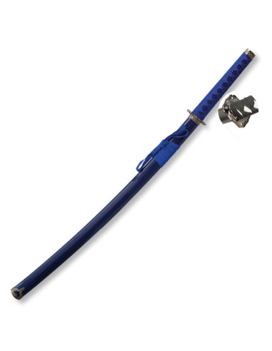 Tole10 blauwe katana met lemmet van 68 cm.