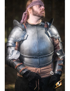Kapitein serie donkere stalen borstplaat, Epic Armory