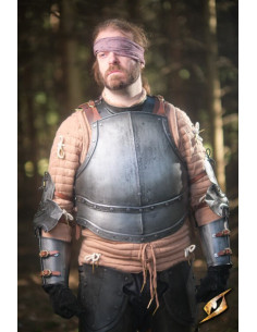 Kapitein serie donkere stalen borstplaat, Epic Armory 2