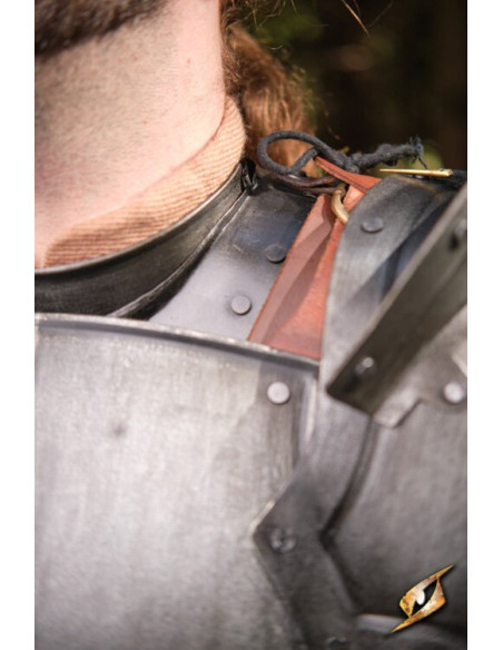 Kaptajn serie mørk stål brystplade,...