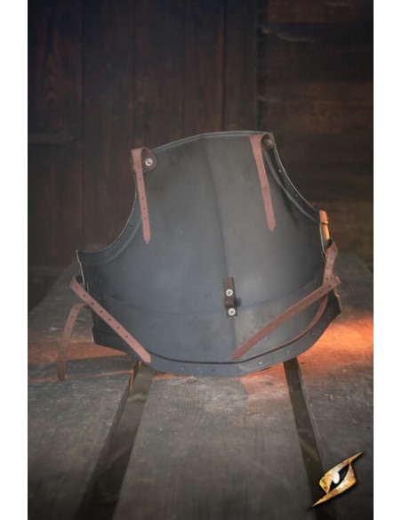 Brustpanzer aus dunklem Stahl der...