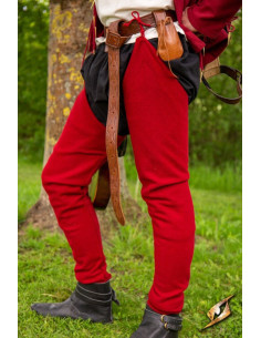 Vintage uldleggings i farven Emperor Red