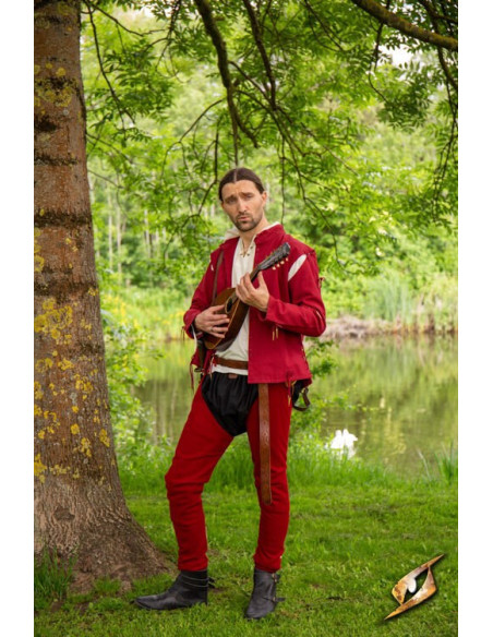 Vintage uldleggings i farven Emperor Red