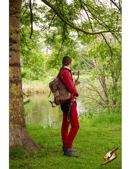 Vintage uldleggings i farven Emperor Red