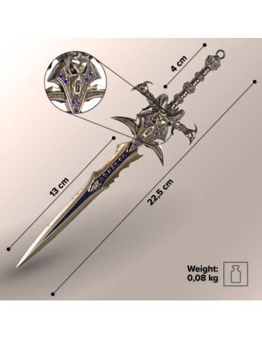 World of Warcraft Frostmourne miniatuurzwaard met standaard