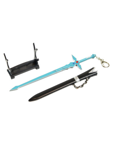 Espada en miniatura Blue Dark Repulser de Sword Art Online con funda y soporte