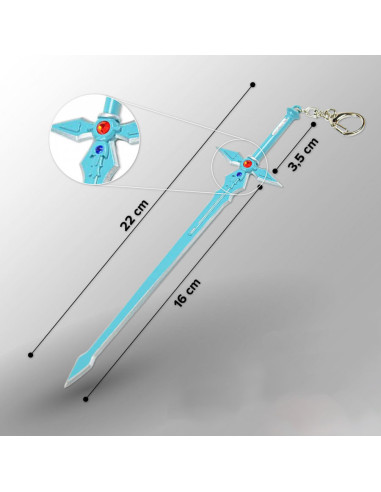Espada en miniatura Blue Dark Repulser de Sword Art Online con funda y soporte