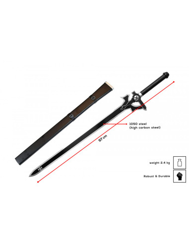 Espada Kirito de Sword Art Online forjada a mano