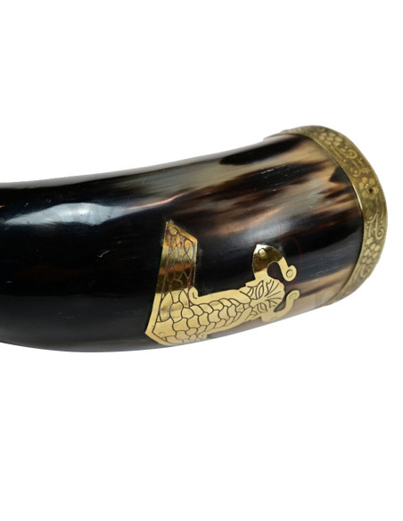 Thor vikinghoorn met leren band