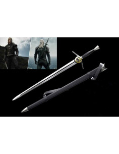 Funktionelt Geralt de Rivia-The Witcher sværd med skede