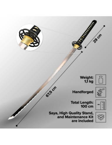 Set katana forjada a mano de El Último Samurai