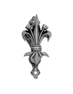 Silberne Fleur de Lis-Wandhalterung