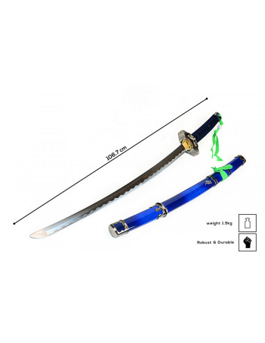 Set Katana forjada a mano Rin Okumura de Blue Exorcist