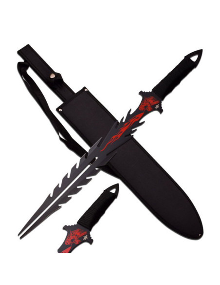 Kurzes Fantasy-Schwert, die Flamme...