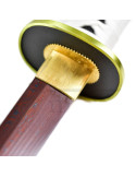 Wado Ichi Monji Zoro handgesmede katana set uit één stuk, bloeddamast