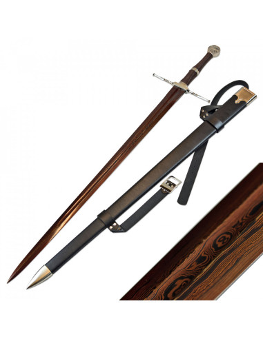 Geralt of Rivia The Witcher Steel Sword, Blood Damascus Edition