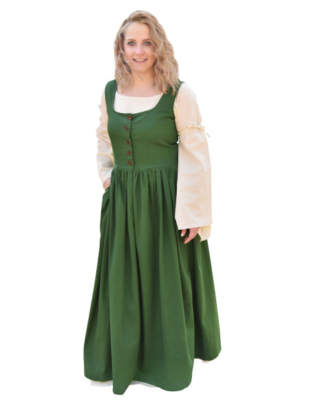 Vestido medieval sin mangas Lene en...