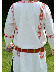 Langärmlige römische Tunika mit roter Stickerei 2