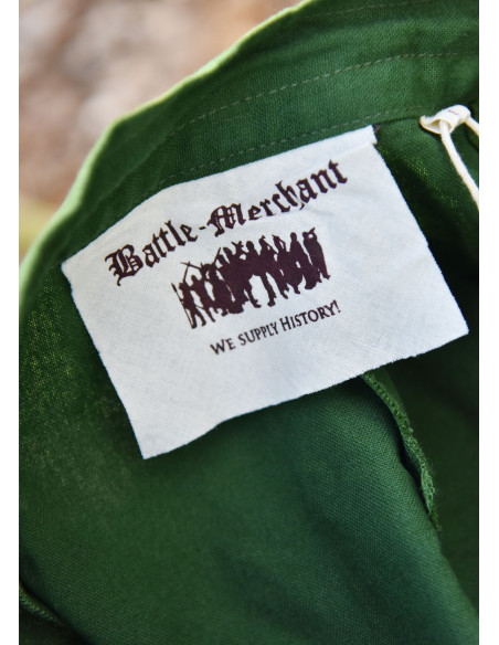 Middelalderskørt med bredt snit, grøn