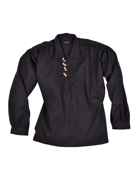 Camisa medieval con botones de...