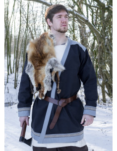 Viking tuniek Klappenrock Bjorn in blauwe kleur