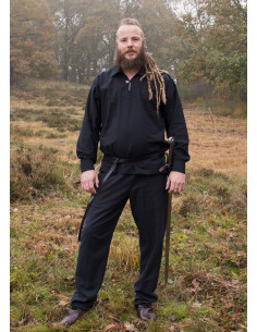 Gotz middelalderlig ridderskjorte, sort 2