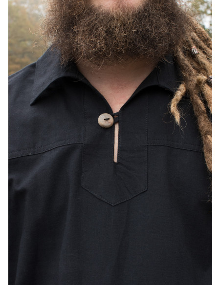 Camisa caballero medieval Gotz, negro