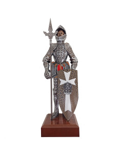 Miniatura Armadura Medieval con lanza y escudo, 50 cms.