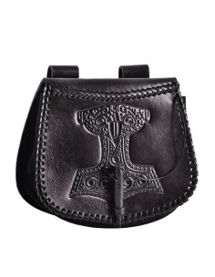 Bolsa martillo de Thor en cuero negro