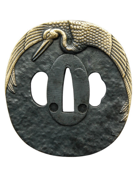 Tsuba metálica John Lee modelo Grulla