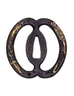 Tsuba metálica John Lee modelo Musashi forjada a mano