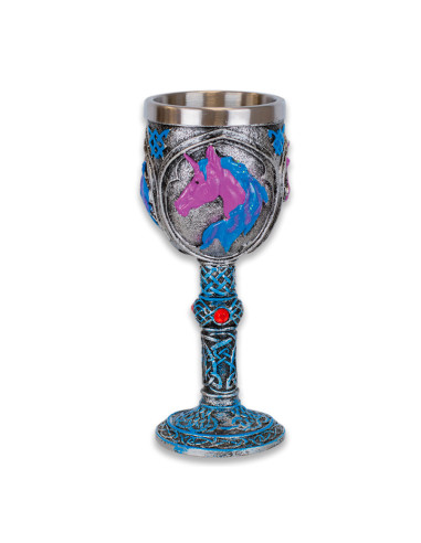 Copa de resina Unicornio para coleccionistas, 18 cm.
