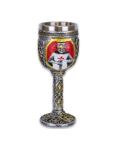 Tempelritterbecher aus Kunstharz für Sammler, 19 cm.