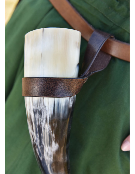 Tahalí schlicht für Horn aus Leder,...