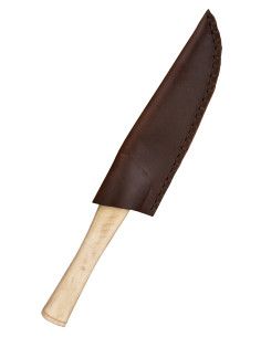 Cuchillo pequeño tipo Seax con hoja acero damasco 2